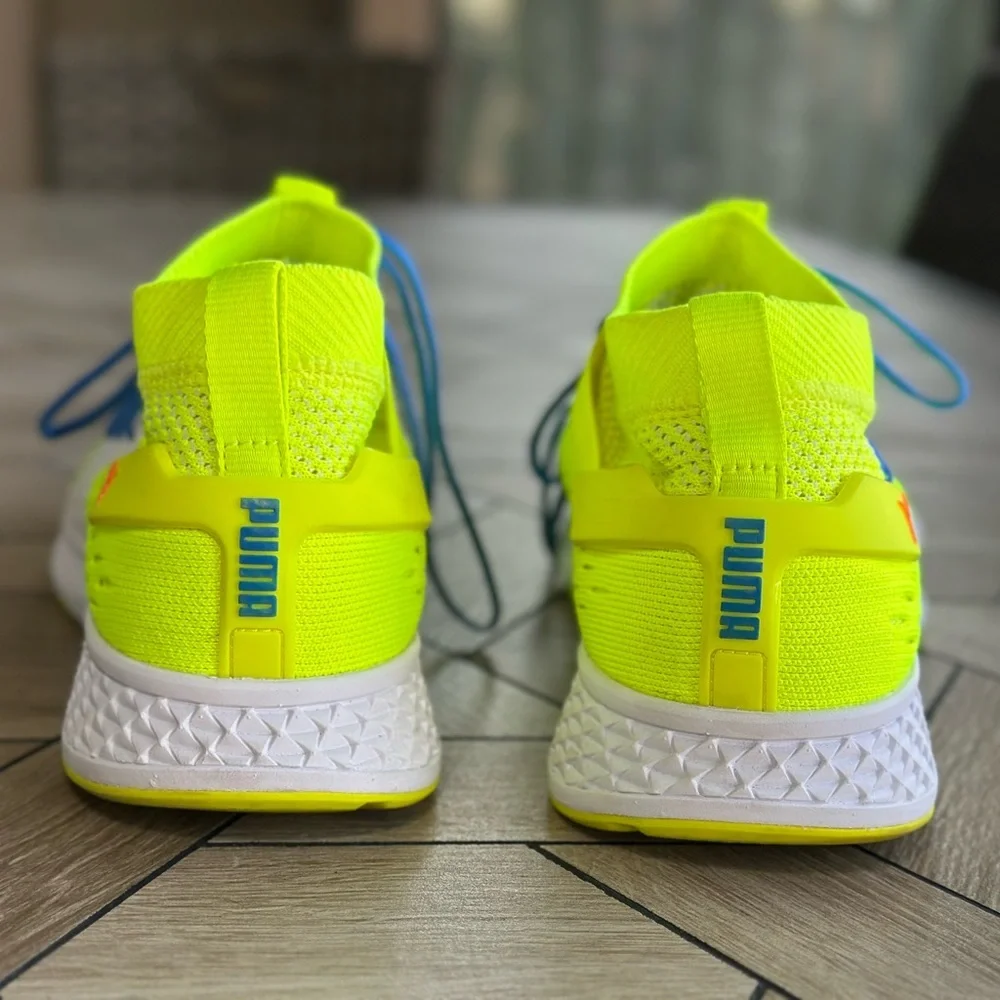 Puma Speed 500 Neon Yellow Green Athletic Shoes - Picture 2 of 7